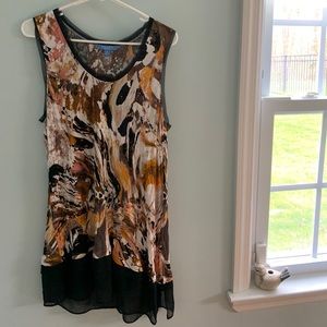 Patterned Ver Wang tank top